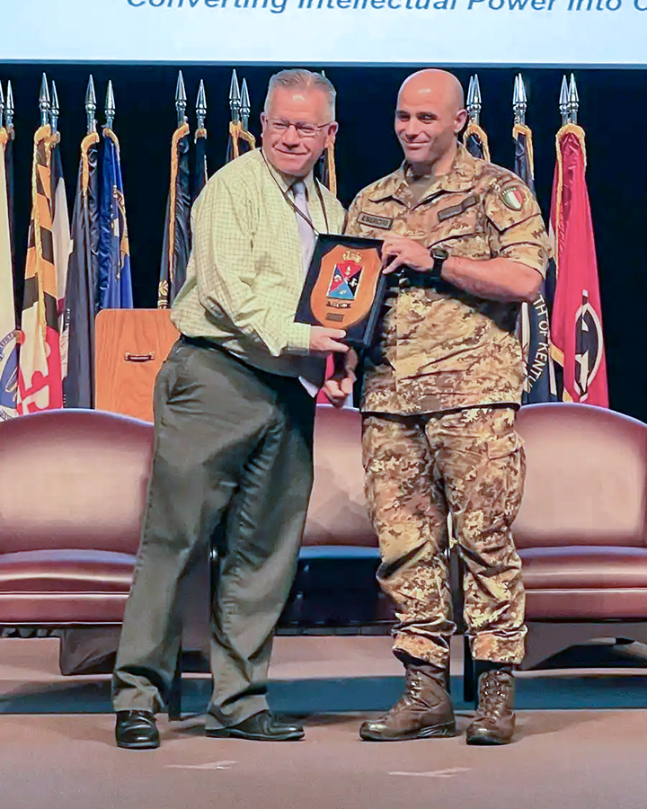 ArmyUniversity's tweet photo. @us_sams is lucky to welcome international officers every year as students & faculty. The day before their graduation on May 26, some presented gifts to the school on behalf of their countries #ThankYou #SAMSGraduation #Graduation2022 #SAMSters #Allies @USArmy @TRADOC @usacac https://t.co/gKKb13NwX0