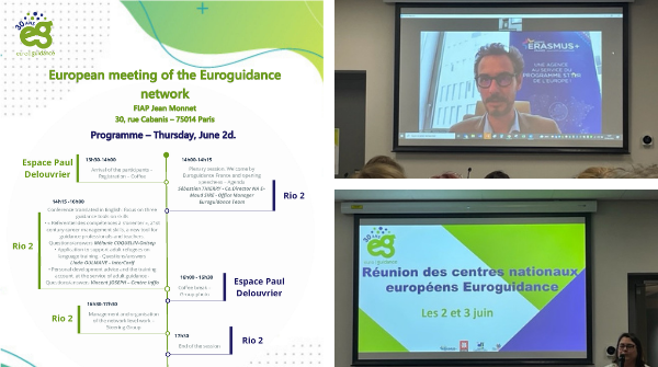 Sebastian Thierry, Co.Director @ErasmusplusFR and Maude Sire of Euroguidance FR - welcoming Euroguidance Network members to their Network meeting in Paris. Looking forward to exchanging on the European Dimension of Lifelong Guidance.