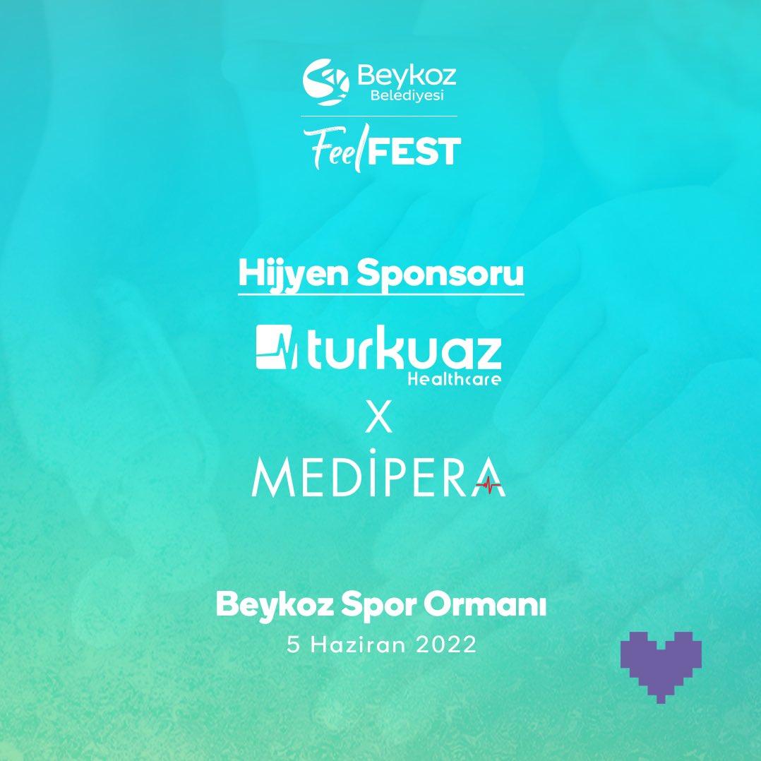 mediperacom's tweet photo. Feel FEST Spor ve Sağlıklı Yaşam Festivali 5 Haziran 2022 Pazar günü Beykoz Kanuni Spor Ormanı’nda gerçekleşecek.Turkuaz x Medipera hijyen sponsorluğunda gerçekleştirilecek festivalde hijyen ekibimiz ve ürünlerimiz her alanda sizinle olacak!
#feelfest2022 #Medipera #turkuazsağlık https://t.co/XQr3kCnFJm