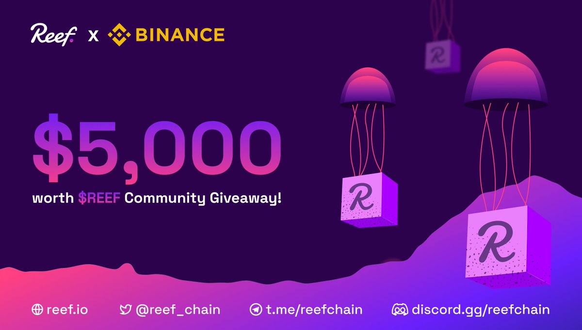 Reef_Chain's tweet photo. 👀 The $REEF Community #Giveaway is ending soon!

We’ve extended its deadline to allow greater participation. Have you joined it yet?

🎁 Rewards: $5,000 in $REEF

Join now: https://t.co/8YHcBYawXq 

*Submit your #ReefChain wallet address.

Guide: https://t.co/aIa70rPcXU https://t.co/sV5gmhzrmE