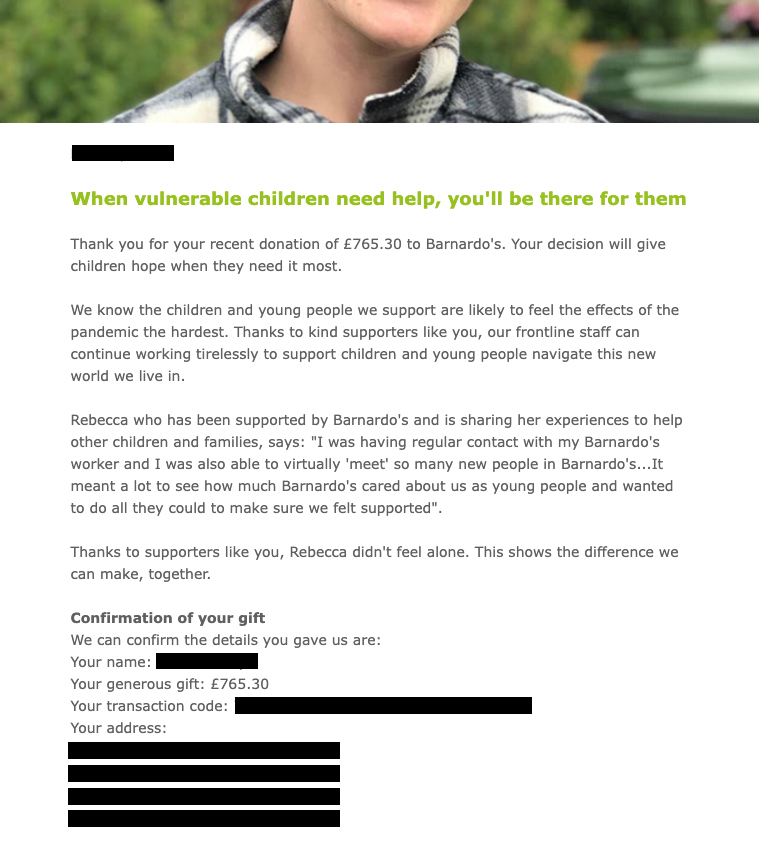 DegenDolls's tweet photo. Following our promise to support @barnardos children's charity, we've now donated 10% of all money raised by Degen Dolls to support vulnerable children and their families.

The total donated is £765.30 (equivalent to 22.8 SOL).

Thanks to all who made this donation possible! https://t.co/PrxyUtB00W