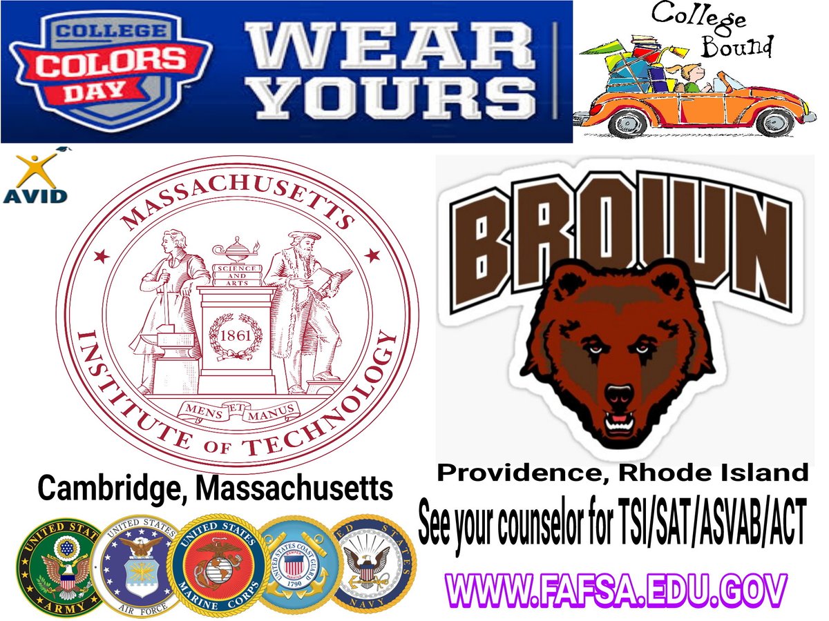 MPA_GOJAGUARS's tweet photo. #MPAJAGS 
looking to #AVIDIZE our casa. Wear your university/military service polo promoting possible career paths for our Jaguars
@AVID4College @PrincipalKafele @AVIDSRO @adewitt2 @txascd @pbriggs728  @rick_ramirez915 @AVIDjeanie @FAFSA    @MIT @BrownUniversity @DarrinMPeppard https://t.co/vkO5tZUeeG
