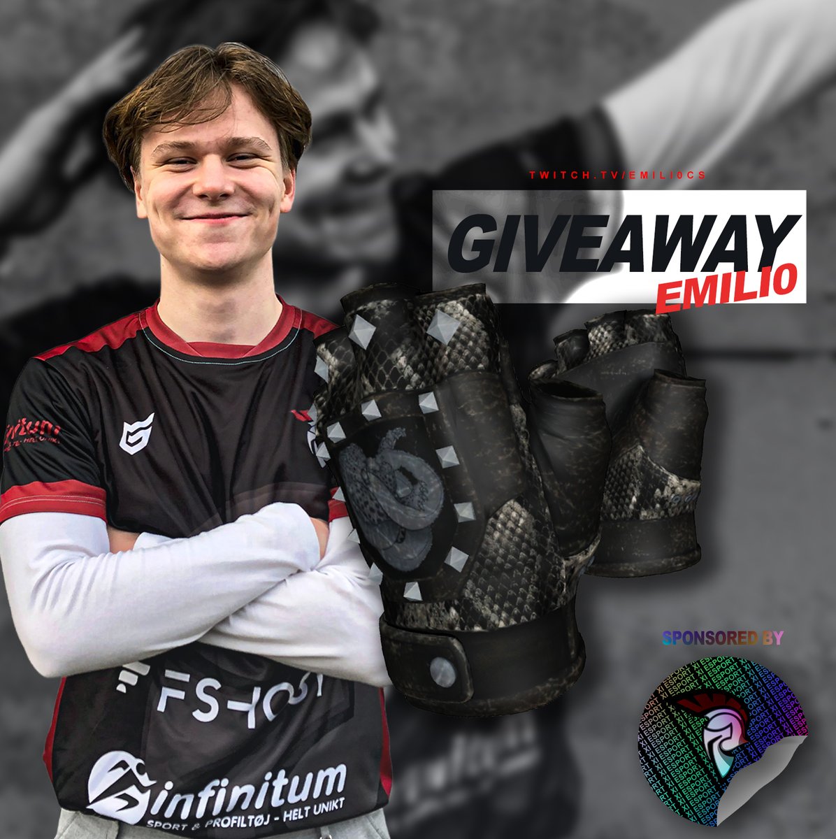 Vi fyrer lige endnu en giveaway afsted! 💛

🎁★ Broken Fang Gloves | Unhinged (FT)

📋For at deltage:

☑️Følg <a href="/emili0cs/">Emilio Kislo</a>
☑️Følg <a href="/XIESPORTGG/">XI ESPORT</a>
☑️Følg min twitch.tv/emili0cs 
☑️Like + Retweet

⌛️Vinderen findes d. 16/06
🤞Held og lykke!
