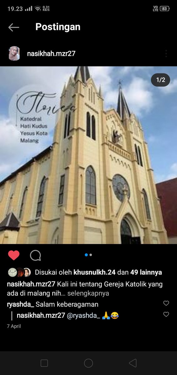 nasikhah27's tweet photo. Sebuah Katedral yang ada di Kota Malang
#tugas5pbsauin2022
@edhenkbaru https://t.co/PM2TMYsahN