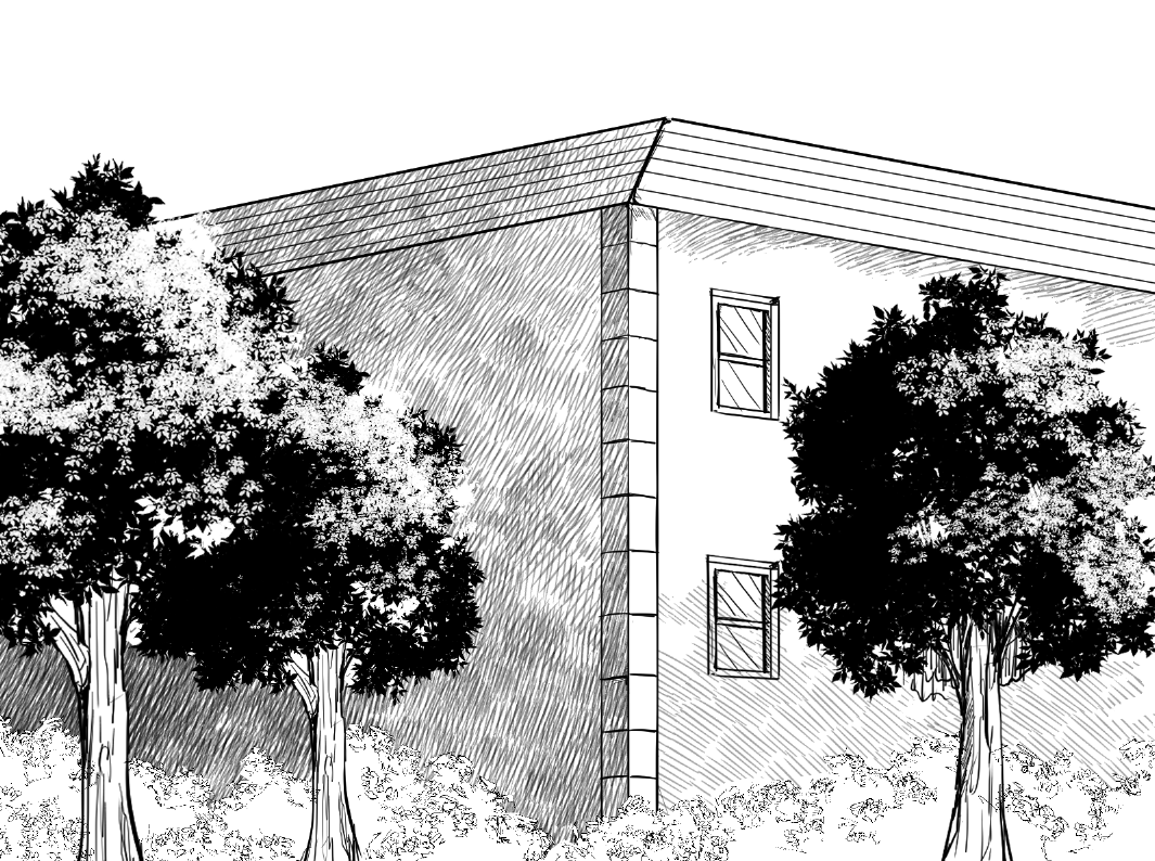 漫画背景の練習。
自然物もっと綺麗に描けるようにしたいです。
 
使用ソフト・クリスタ

#漫画 #背景 #線画 