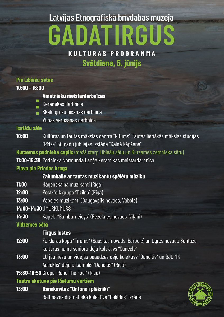 brivdabasmuzejs's tweet image. Gadatirgus notiks abas dienas no 9.00-17.00. Ieeja būs pa 3 vārtiem - Galvenajiem, Rietumu un Berģu vārtiem. Biļetes arī bilesuparadize.lv