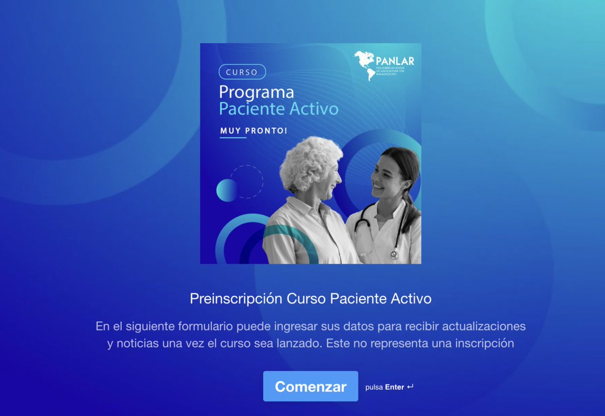 redasopan's tweet photo. 🗣El Curso de Paciente Activo está abierto para la preinscripción a través del enlace: https://t.co/TlX4JWhkOw. ¡Asegura tu lugar!
 
#cursopacienteactivo #pacienteexperto #panlar #asopan @PanlarLeague @carvica https://t.co/LVYVi9clLP