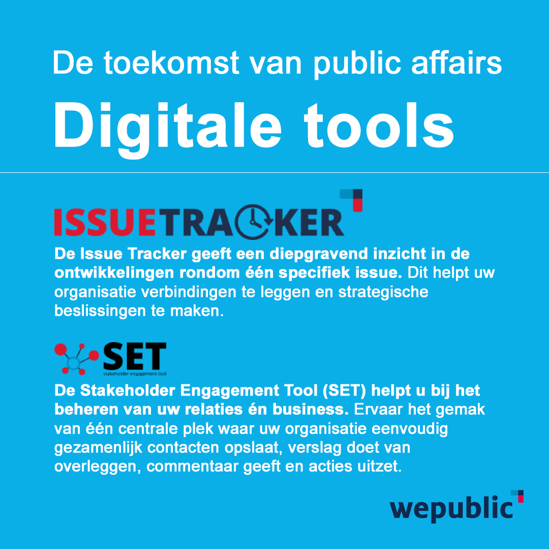 wepublic's tweet photo. Wilt u meer grip houden op de politieke en maatschappelijke werkelijkheid? Onze digitale tools helpen u slimmer te werken en sneller te anticiperen.
Lees meer via https://t.co/F9VM6Ik4iZ.
#publicaffairs #communicatie #lobby #issuetracker #stakeholders #bvpa #bvpacongres https://t.co/3IFs2qRCHk