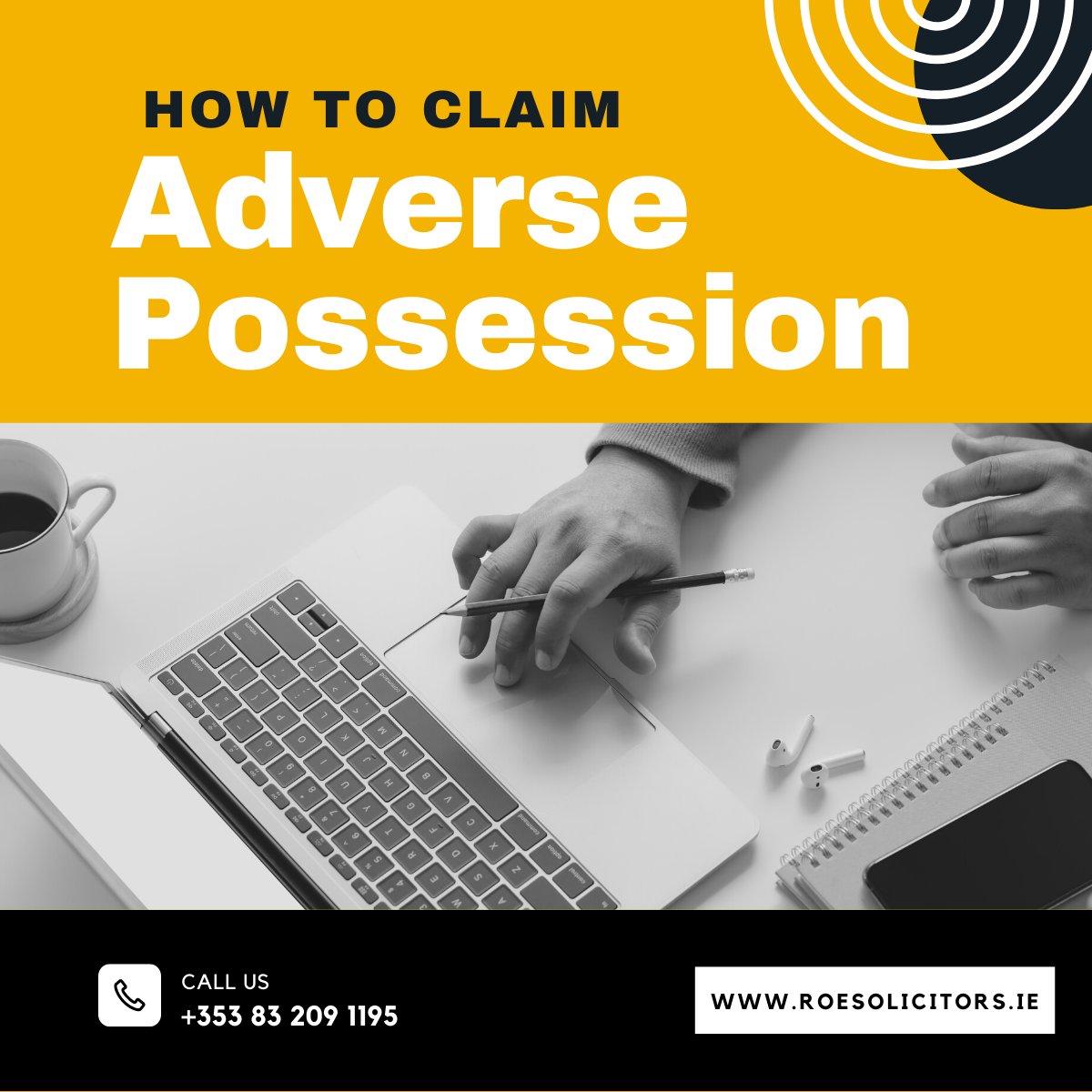 If you've lived in a property or have been using a piece of land for a considerable period of time and you want to be the registered owner of it, bringing a claim for adverse possession / squatter's rights might be something which you are interested in 
roesolicitors.ie/how-to-claim-a…