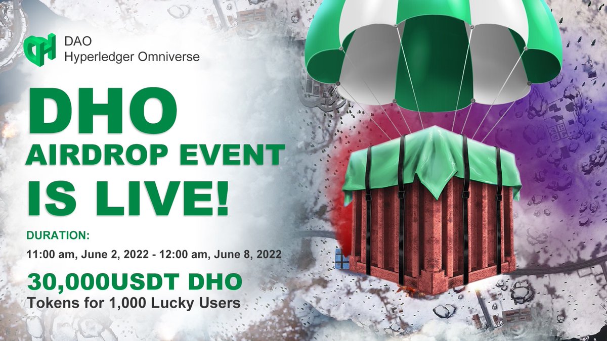 DHO_TOKEN's tweet photo. 🏆DHO #Airdrop Alive
🤑30,000U DHO Tokens to 1,000 lucky winners
1️⃣Follow @DHO_TOKEN, like, RT and comment the pinned
2️⃣Join TG group https://t.co/XucX6PNMzR
3️⃣Register on https://t.co/ig2rmdrDaO
4️⃣Fill the form https://t.co/UBhABbuuqc
⏰Duration: 11am, June 3-12am, June 9, 2022 https://t.co/Y9ZbipDs3f