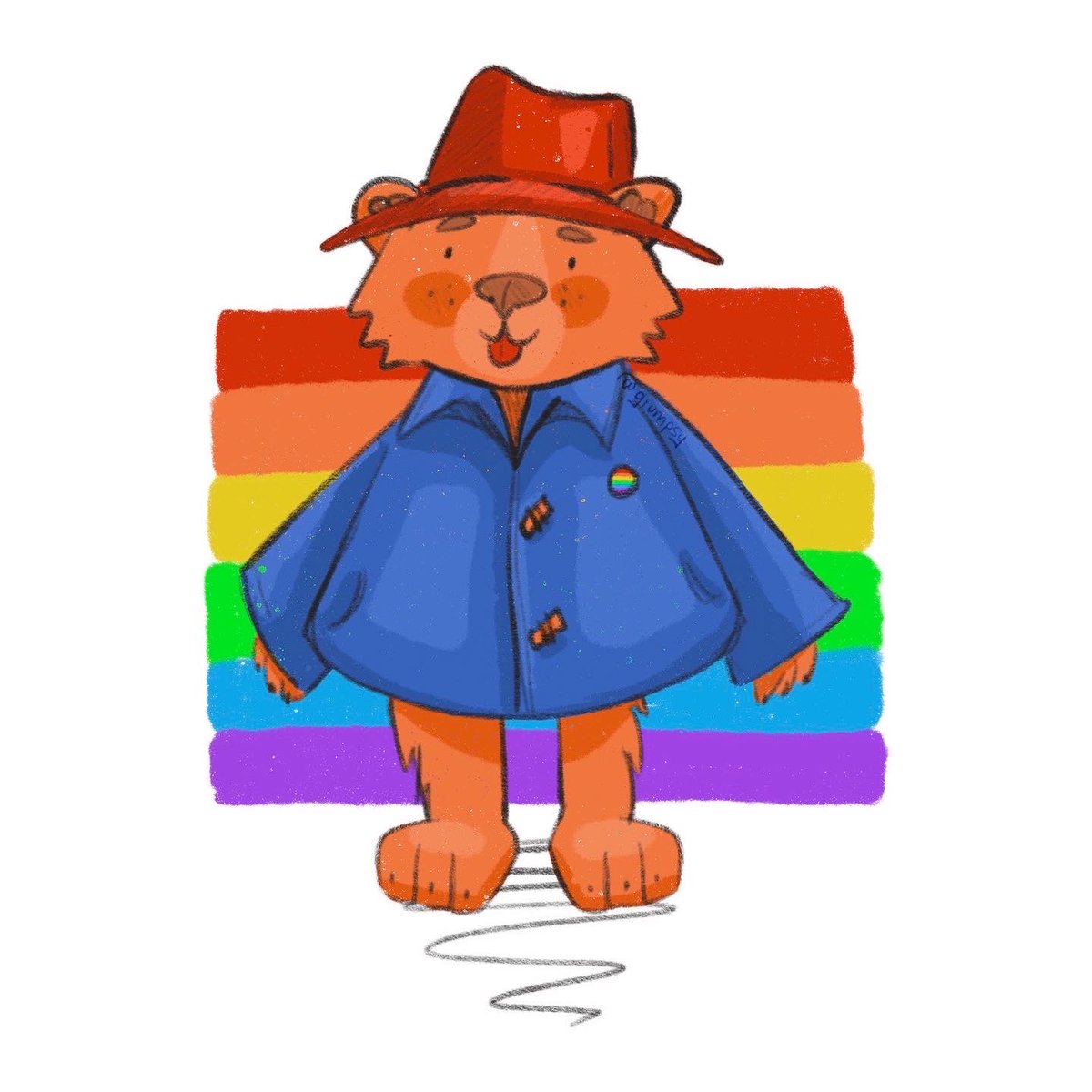 ggrumpsy's tweet photo. “if we’re kind and polite, the world will be right” 🏳️‍🌈

#LGBTQ #Pride2022 #loveislove #paddington https://t.co/0hY0UwOIsR