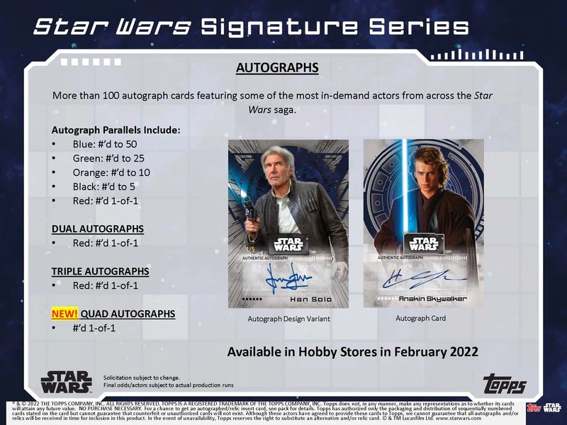 JJMcIntosh's tweet photo. 10 left in Star Wars Signature series case hit draft! 

$95 for 1 $180 for 2

If this post hits 50 RTs today  I will giveaway a spot in the break to Someone who RT. 

- RT this tweet 
- follow my account 
- tag a Star Wars fan!!!!! 

@OnWiscardsin @sports_sell @Hobby_Connect https://t.co/EnVBlVIH03