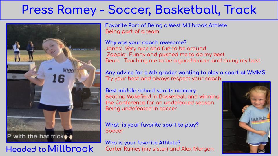 West Millbrook Athletics (@wmmmswildcats) on Twitter photo Three sports, 2 conference championships and a hat trick against Wakefield. Congratulations!
<a href="/MillbrookSports/">Millbrook Athletics</a> another awesome athlete headed to Millbrook. Three sports, 2 conference championships and a hat trick against Wakefield. Congratulations!
<a href="/MillbrookSports/">Millbrook Athletics</a> another awesome athlete headed to Millbrook.