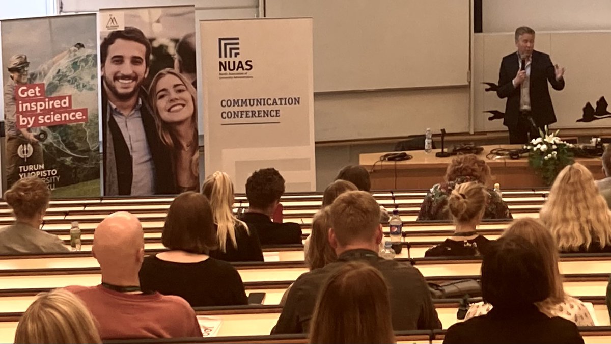 #Communication is a core driving force for reaching goals and creating change, said Prof. <a href="/jfalkheimer/">Jesper Falkheimer</a> - and listeners couldn't agree more at @nuaskom conference held at @uniturku @aboakademi
