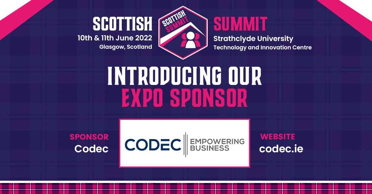Scottish Summit (@scottishsummit) on Twitter photo We are proud to introduce <a href="/CodecIreland/">Codec Ireland</a> as one of #ScottishSummit2022 Expo sponsors!
A Full-Stack IT Solution consultancy. Check them out! We are proud to introduce <a href="/CodecIreland/">Codec Ireland</a> as one of #ScottishSummit2022 Expo sponsors!
A Full-Stack IT Solution consultancy. Check them out!