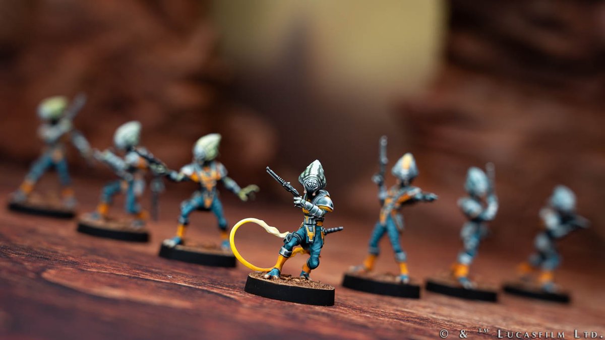 Sorastros's tweet photo. The Star Wars: Legion painting series is back! I'm kicking things off with a look at the Pyke Syndicate Foot Soldiers from the fearful Shadow Collective... Enjoy! https://t.co/Qt9ly6GmUG #StarWars #Legion #miniaturepainting https://t.co/8SRXvz8rjc