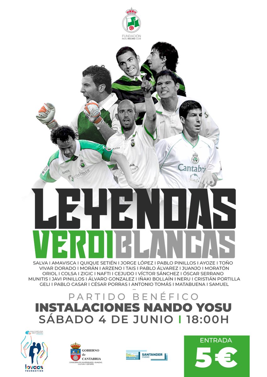 ✨ ¿Quién se viene el sábado a las Instalaciones Nando Yosu? Se siguen sumando racinguistas a la fiesta... Pedro Munitis, Óscar Serrano, Álvaro Gónzalez y muchos otros, muy míticos, que no saltarán al prau pero que no fallarán a la cita.