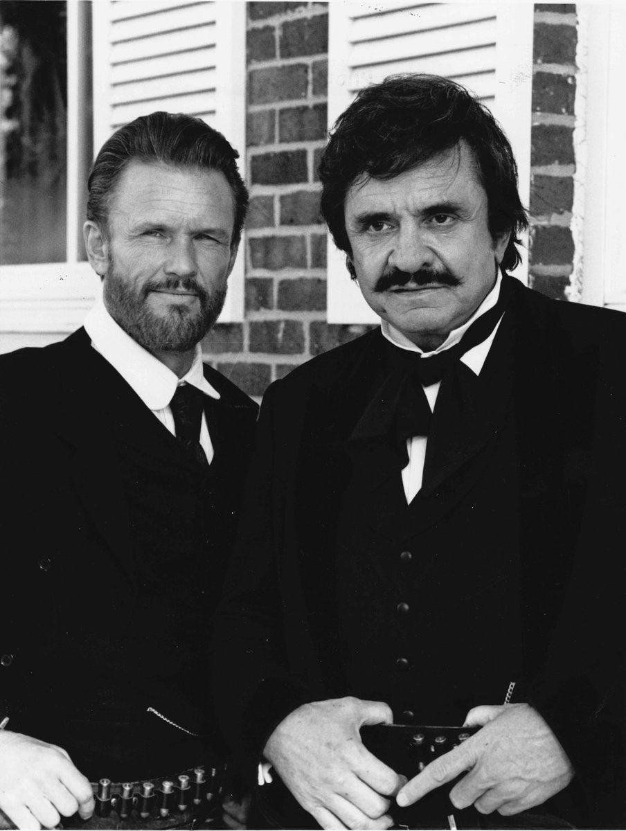 In 1986, Kris and @JohnnyCash starred in the TV movie The Last Days of Frank and Jesse James. #throwbackthursday #oldfriends #countrymusic #songwriter