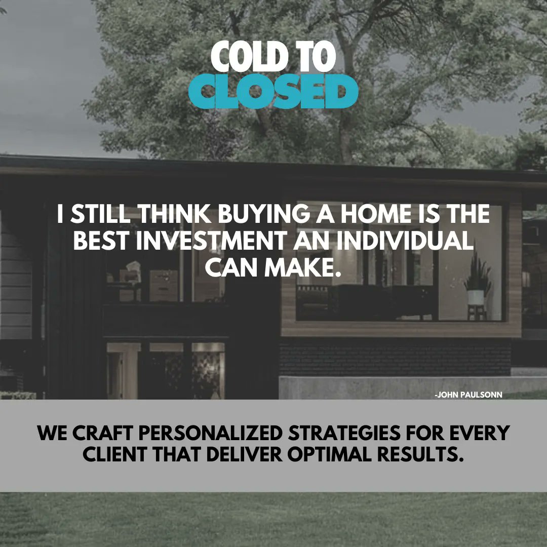 ColdToClosed's tweet image. Real estate is generally a great investment option. It can generate ongoing passive income and can be a good long-term investment if the value increases over time. You may even use it as a part of your overall strategy to begin building wealth.⁠

#realestate #realestateagent