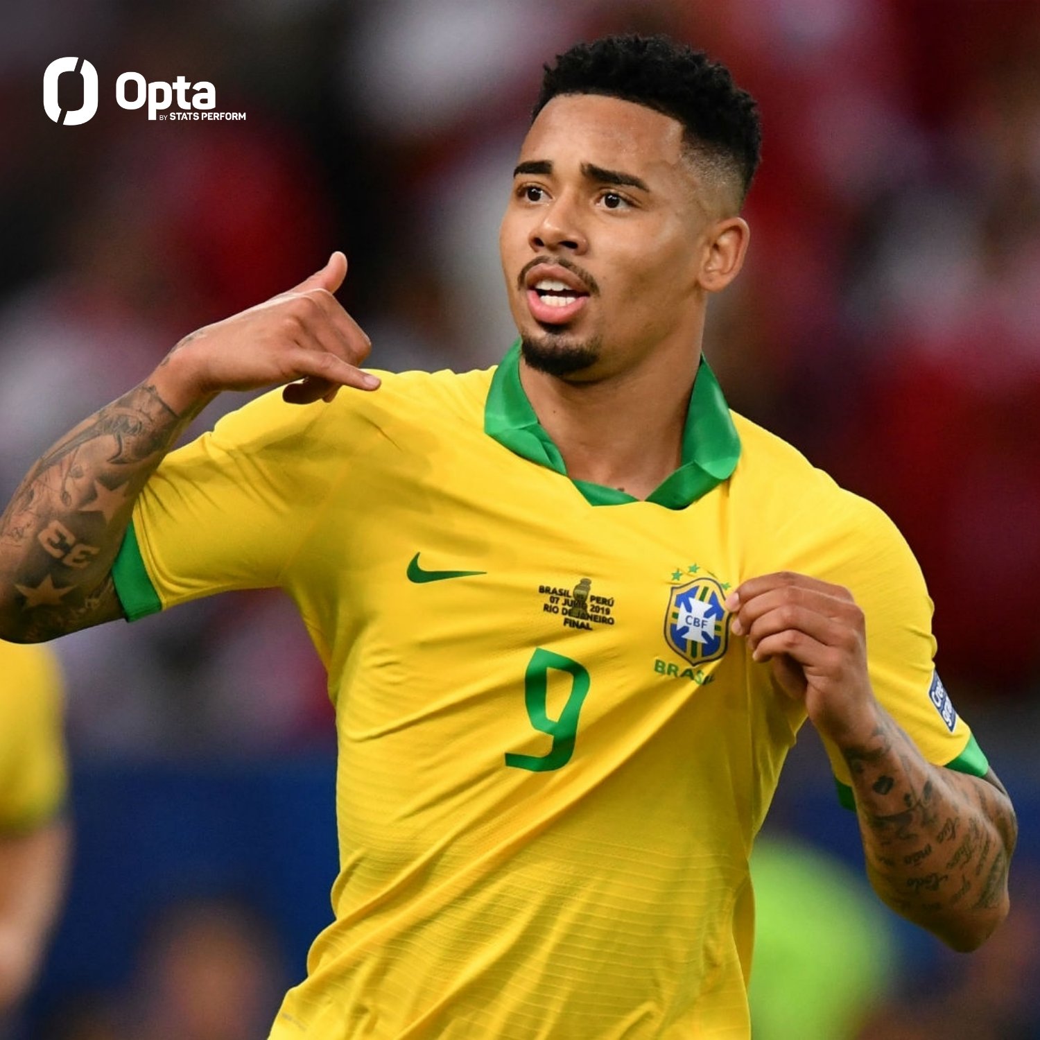 Optajoao 19 Gabriel Jesus Has Scored His First Goal For Brazil In 19 Games Ending His Longest Run Without Scoring For The Selecao His Previous Goal Was In July