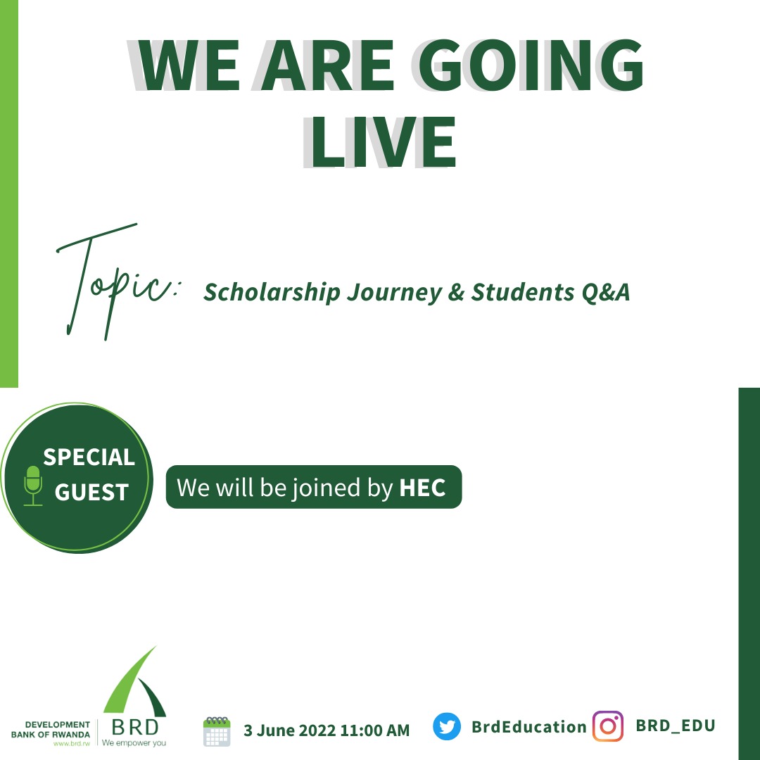 Dear students <a href="/Uni_Rwanda/">University of Rwanda</a> <a href="/RwandaPolytec/">Rwanda Polytechnic</a> <a href="/RICA_Rwanda/">Rwanda Institute for Conservation Agriculture</a> , don't miss!
<a href="/HEC_Rwanda/">HEC Rwanda</a>