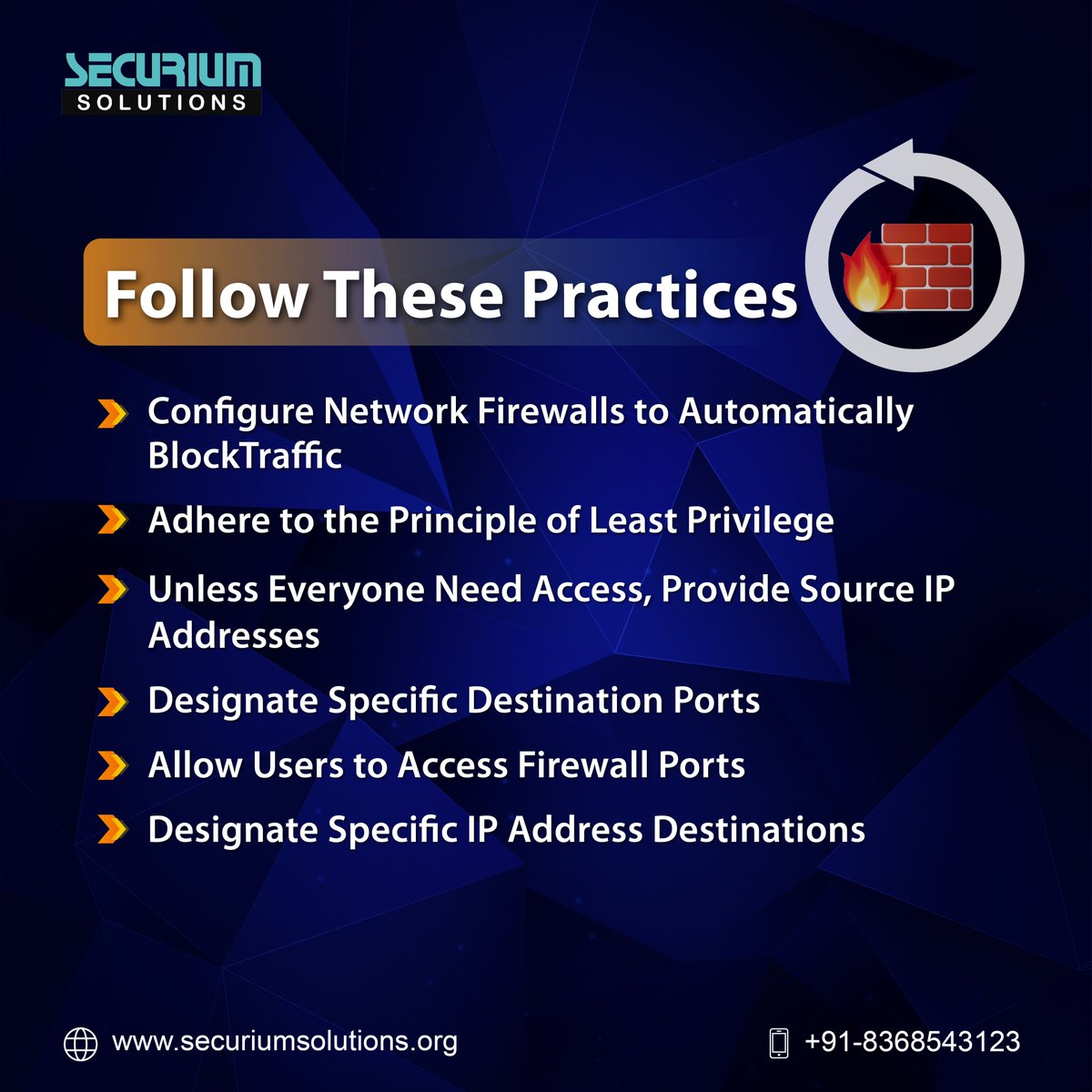 securiumsoln's tweet image. 6 Best Practices for Configuring a Secure Network Firewall
[Follow These Practices]
#networkfirewall #network #networksecurity #firewall #firewalls #security #ipaddress #cybersecurity