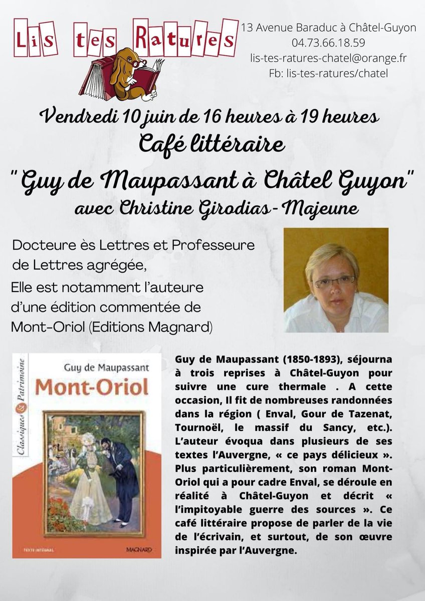 patatrack25's tweet photo. #Conference #GuyDeMaupassant #ChatelGuyon @Magnard_Edu https://t.co/ukbjlp14Kz