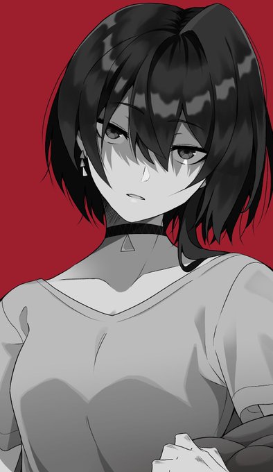 モノクロでかっこよくキメるアンジュさん #絵ンジュ    #にじさんじ 