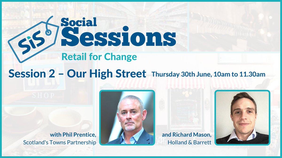 We can't wait to talk about opportunities for social enterprises on our High Streets with Phil Prentice of <a href="/ScotlandsTowns/">Scotland's Towns</a> and Richard Mason of @holland_barrett. 

Register for the next of our Social Sessions on 30th June here: bit.ly/3PGNiEp

#RetailforChange
