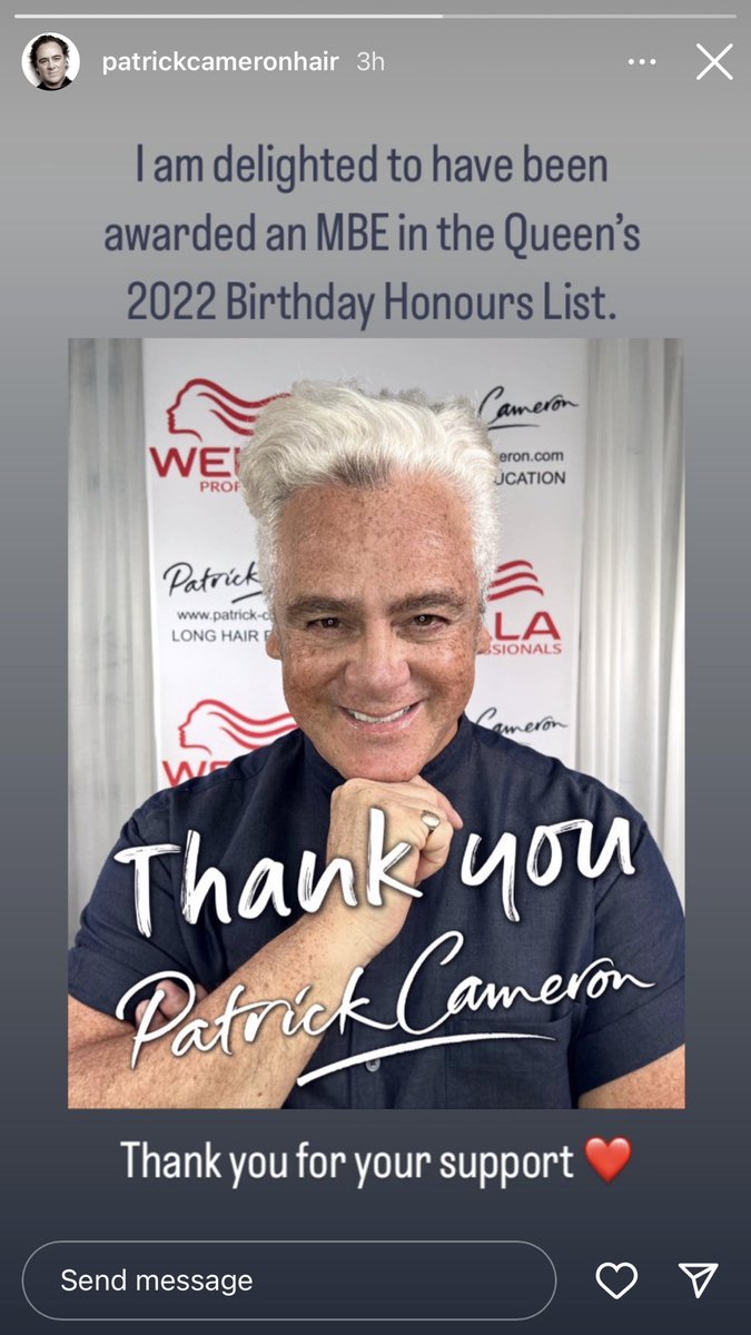 Patrick Cameron MBE tweet media