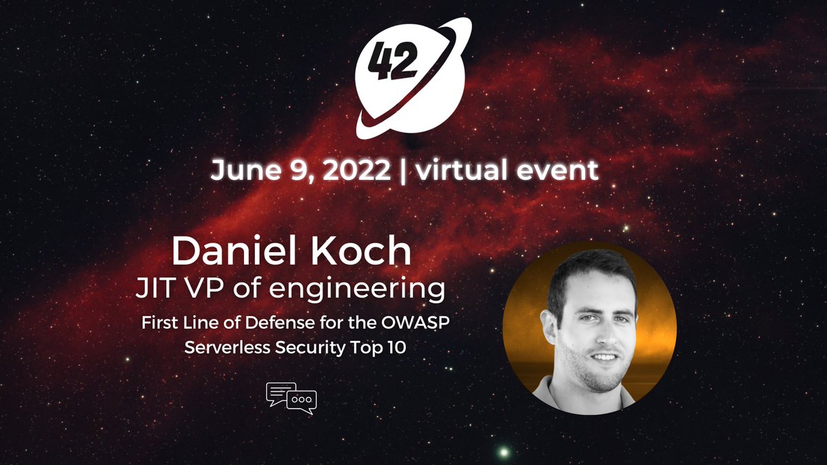 jit_io's tweet photo. Another great conference is on its way 🔥 
@danokoch, our VP of engineering, will be speaking at @conf42 Site Reliability Engineering 2022 (June 9th)  about the first line of defense for #owasp #Serverless security top 10.
See you there 🚀🚀
https://t.co/6AHg5FR5HF https://t.co/MRqvRyhawf