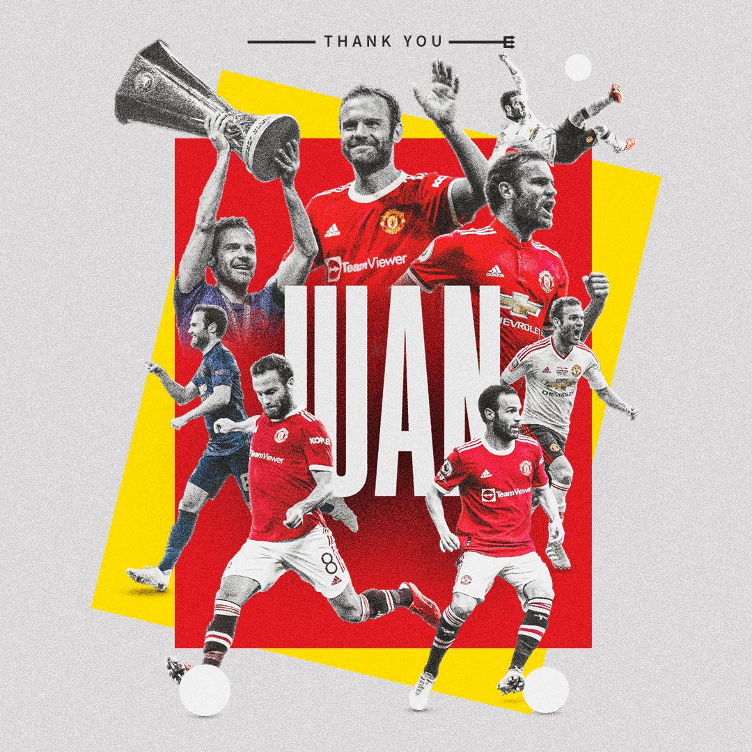 ManUtd's tweet photo. Thank you for everything, @JuanMata8 — you'll be missed 🔴

#MUFC
