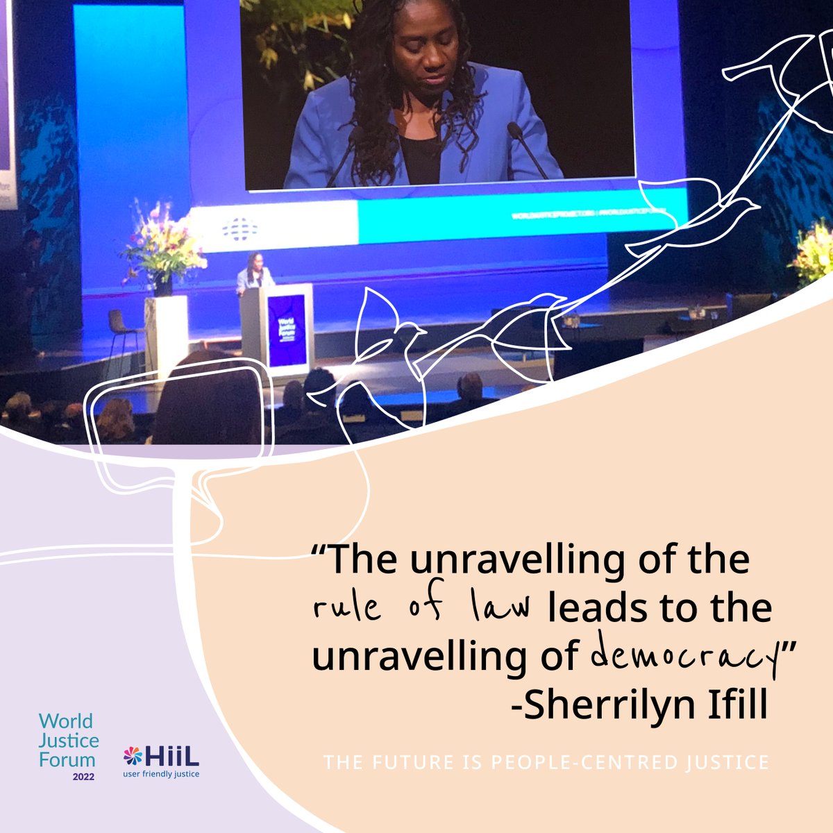 What an inspiring way to start Day 3 of the #WorldJusticeForum with Sherrilyn Ifill (@Sifill_LDF) as the speaker for Ruth Bader Ginsburg Keynote for Justice. Let's build more just communities together! <a href="/TheWJP/">World Justice Project</a>
