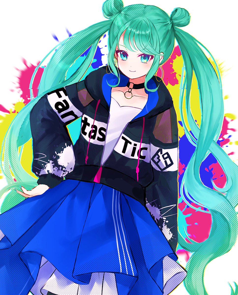 初音ミク 「34日目  ビビバスミク #Prsk_FA  #100日チャレンジ 」|もなか食のイラスト