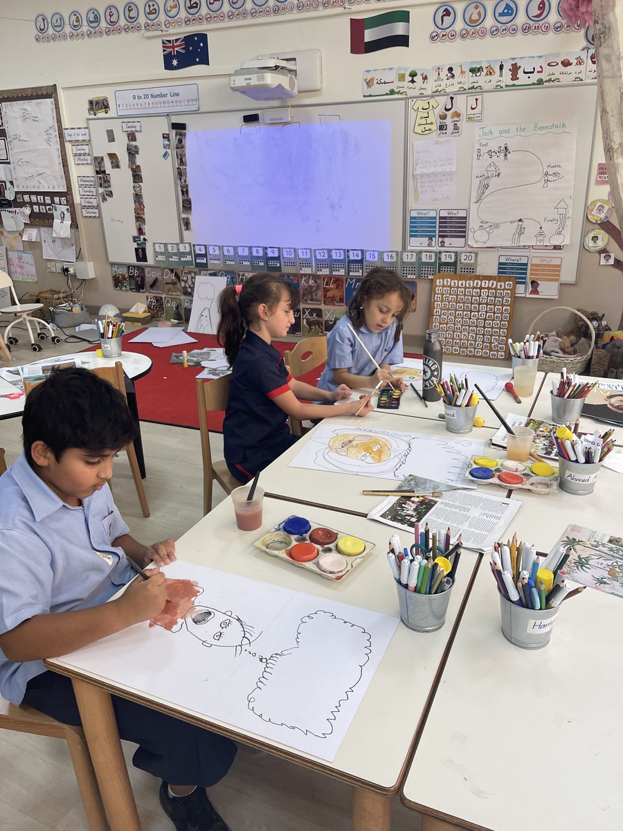AIS_VisualArts's tweet photo. Prep C drew and painted a self portrait then collaged things that interest them in a thought bubble. This type of creative expression is fundamental in the development of childrens wellbeing and vitality.  #AISGradePrep #AISVisualArts https://t.co/lYKaVEvETE