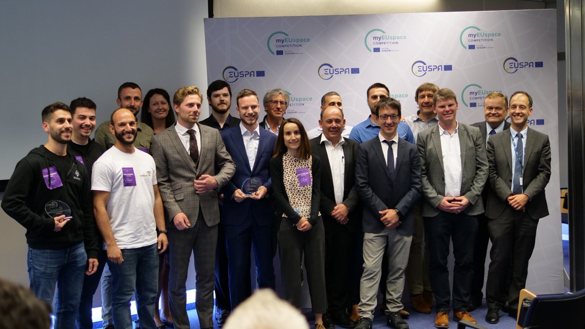 EU4Space's tweet photo. What a day yesterday! 43 🇪🇺start-ups gathered at the #EUSPA HQ to celebrate the #Entrepreneurship Day &amp; finals of #myEUspace competition.

Discover the best ideas &amp; products, powered by #EUspace &amp; are ready to disrupt the market.👇
https://t.co/RoLRiA62ND

#EUinnovation https://t.co/kvIm90pGN7