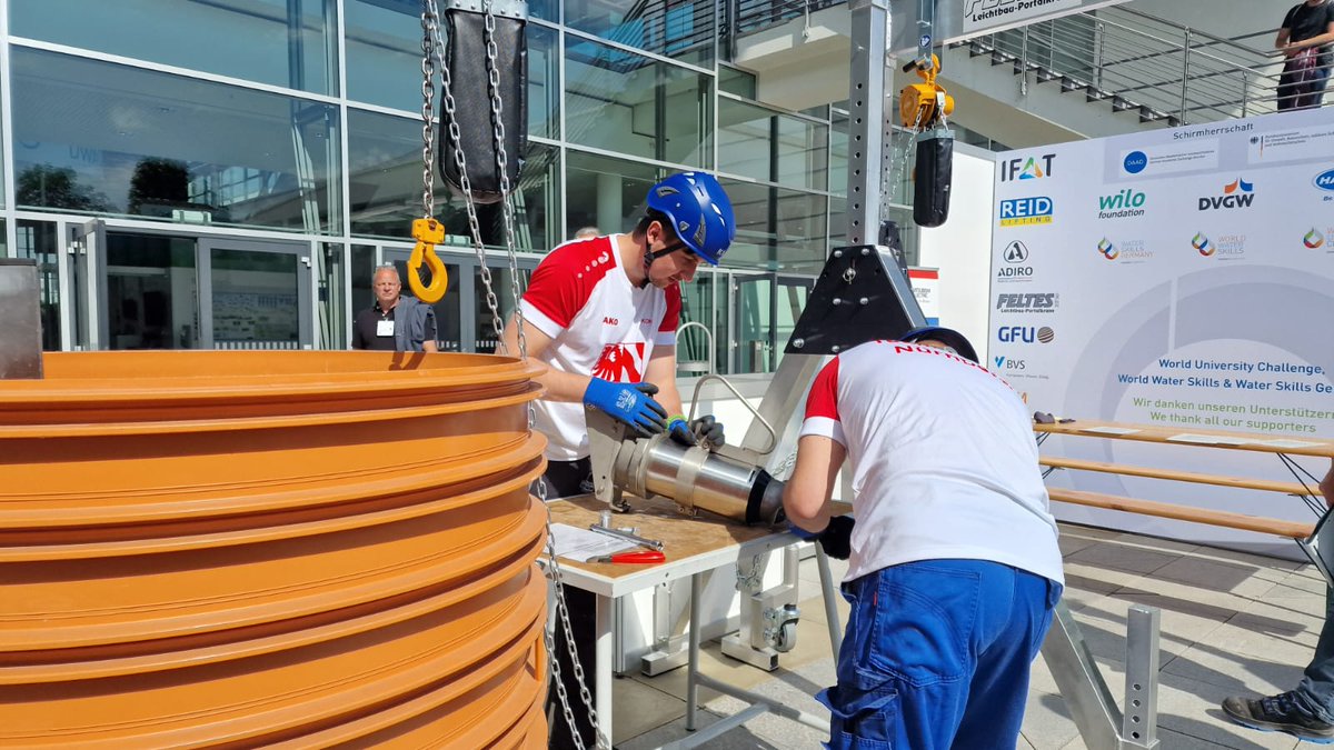 Lots of know-how and strong nerves required: At #IFAT, #trainees and #professionals prove, how demanding and varied the profession of #WastewaterTechnologySpecialists is. Impressive insights at the international #WorldWaterSkills, organized by the @dwa_ev. #IFAT2022