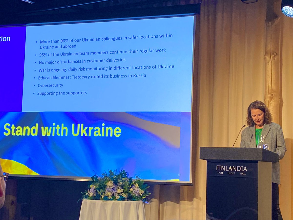The war in Ukraine has been a new and shocking challenge for companies, especially for those with operations and personnel in UKR or RUS.  <a href="/kiaharing/">Kia Haring</a> presents the convincing quick actions and active communication by <a href="/Tietoevryfi/">Tietoevry Suomi</a> 
#procomday <a href="/ProComRy/">ProCom ry</a>