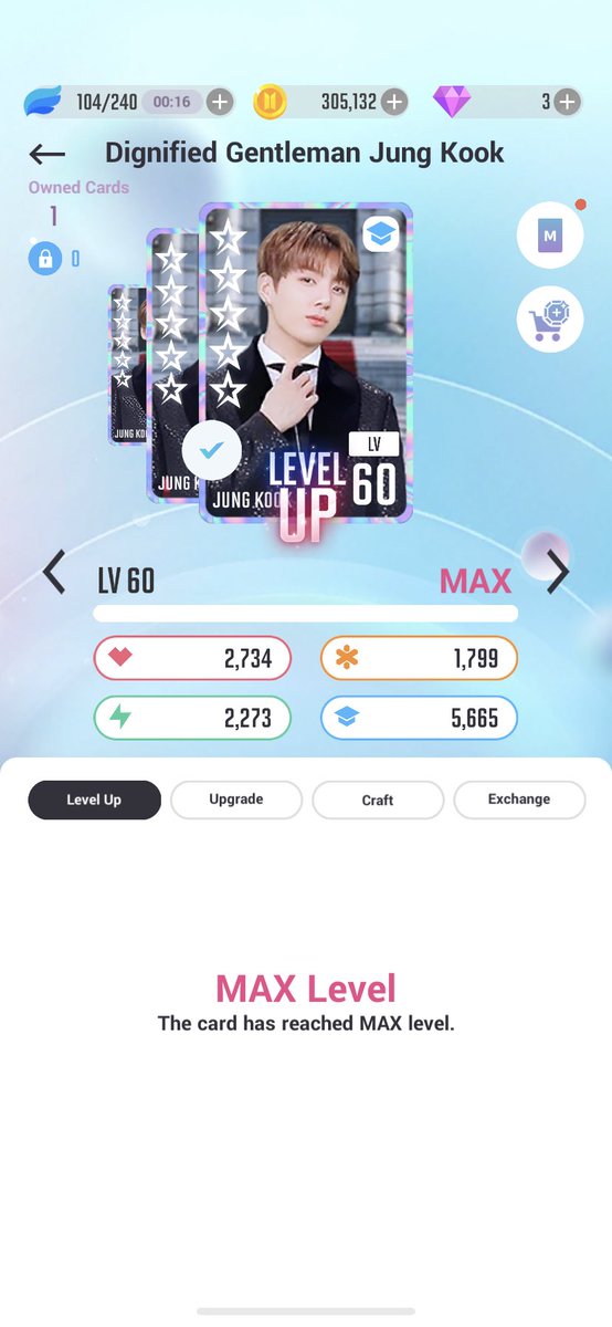 btswgamer's tweet photo. Upgrading to LEVEL 60 was never this easier!!!!!

Nee Jungkook 5⭐️ Gentleman Card🤩🤩🤩🤩

#BTSWORLD GAME #BTSWORLDGAMER #BTSWGamer https://t.co/cqHAO9Efg4