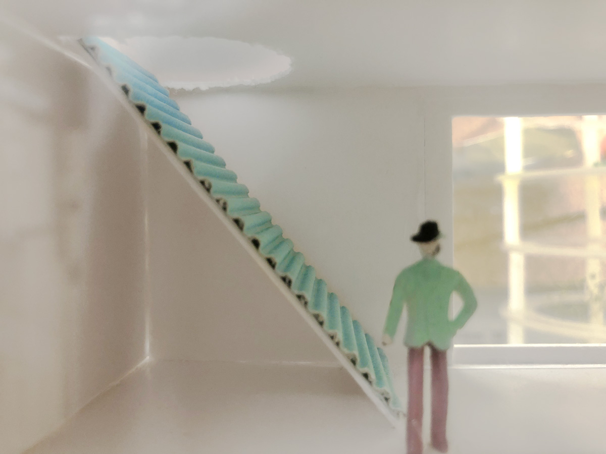 厚さ1mmの白い板材「ゴールデンボード」⬜️ 表面のなめらかさや小口の白さから、模型製作に適した材料の一つとして知られています。ゴールデンボード（＋ リップルボードの階段）を使って制作した模型サンプルも設置中。 制作の完成イメージの参考に…。 A3 ¥154〜（税込 ...