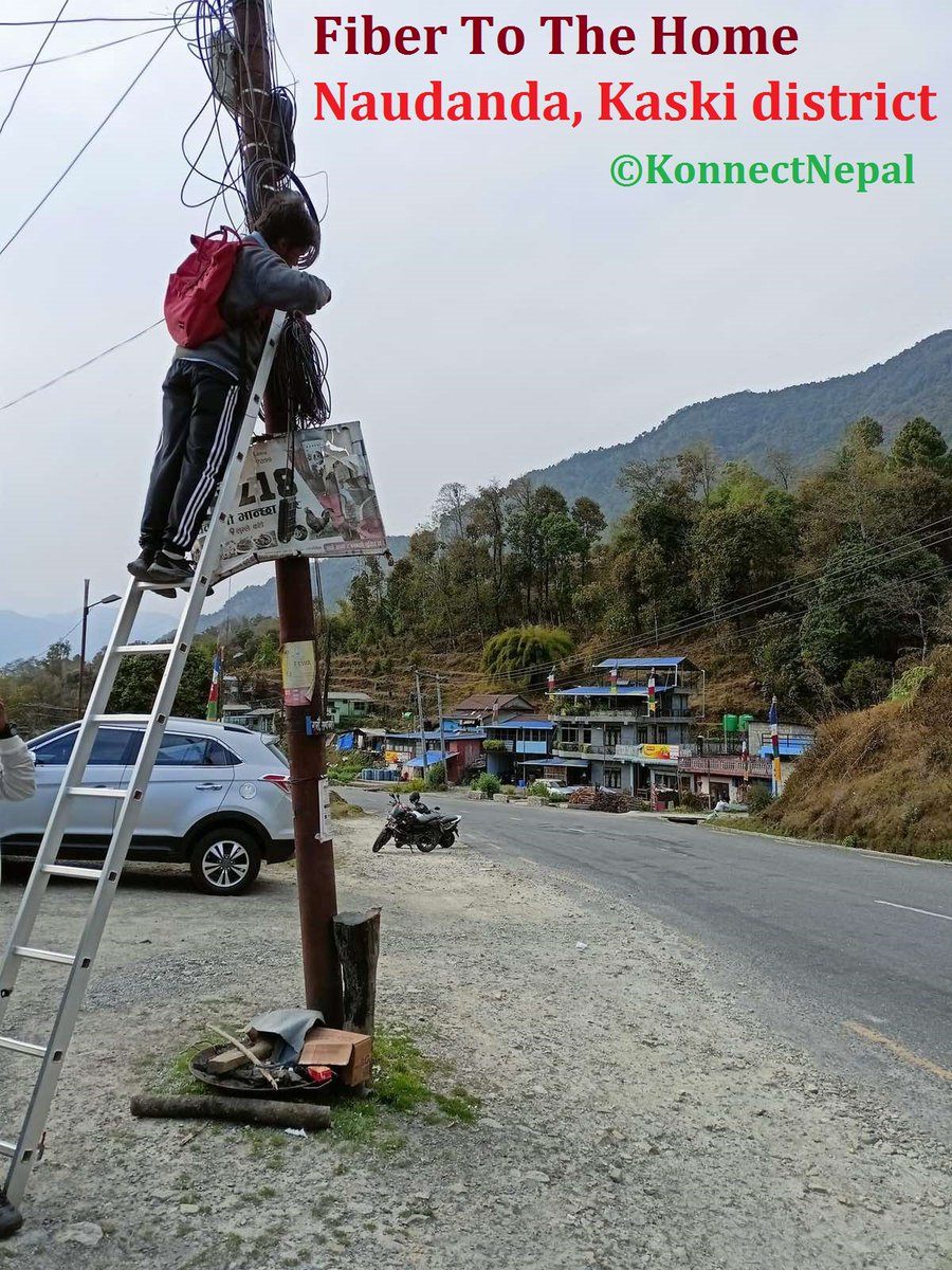 konnectnepal's tweet photo. 1 small office for #KonnectNepal, 1 giant milestone for #Naudanda village.
Famous for its view of Annapurna range, it now has cheap internet broadband.
#FiberToTheVillage   #VisitNepal    #KonnectNepal https://t.co/yiNTt757oO