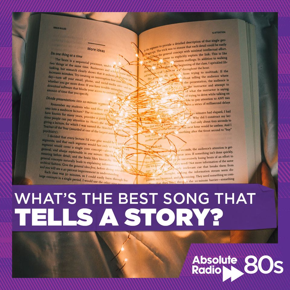 Absolute80s's tweet photo. Name a song from the 1980s that tells a good story... https://t.co/kznYKC9YLg