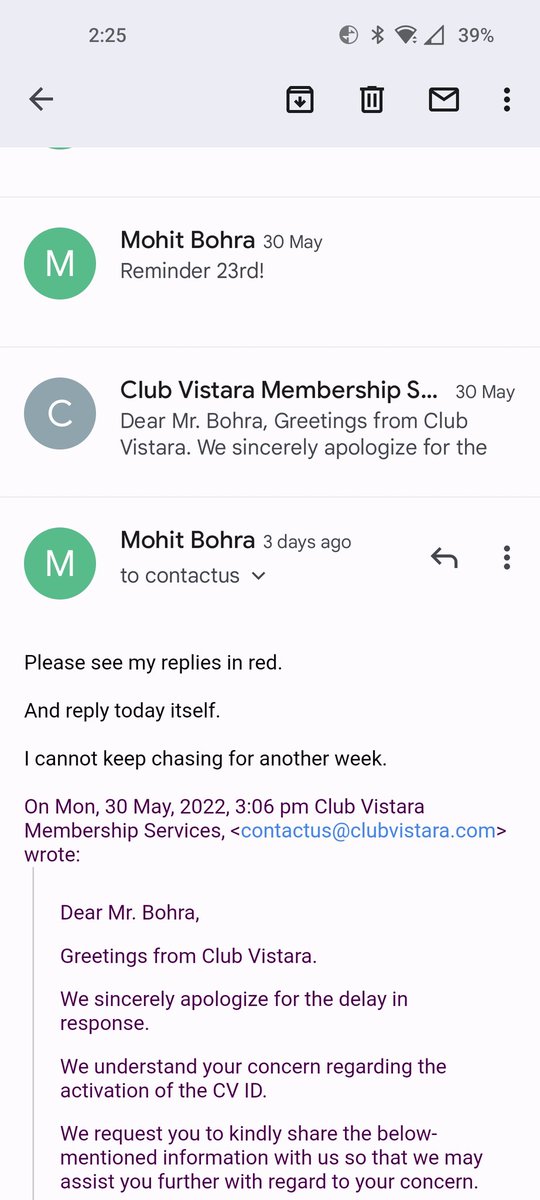 mohit_bohra2001's tweet photo. @AxisBank Their club vistara card is a big scam! @AxisBankSupport doesn't know how to activate club vistara account as promised. Club vistara doesn't care to reply for a week and ghosts their customers week after week! After sending 23 reminders @TataCompanies Customer support?? https://t.co/f4SsncBvPh