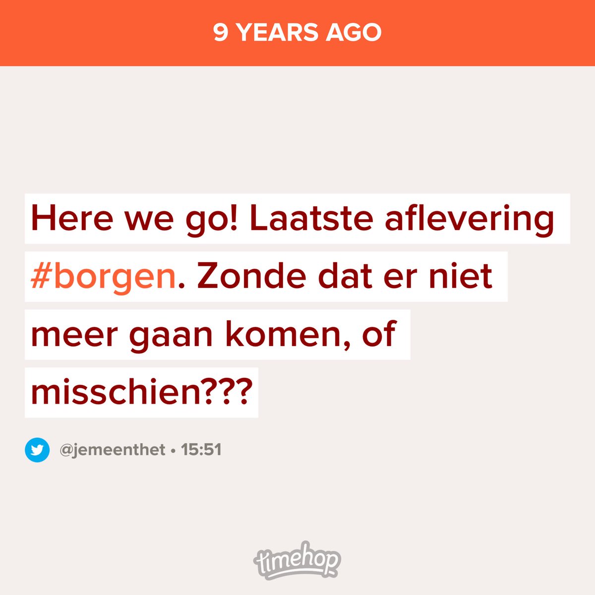 Toch mooi dat precies 9 jaar na dato het nieuwe seizoen op Netflix is te vinden 😍 #borgen