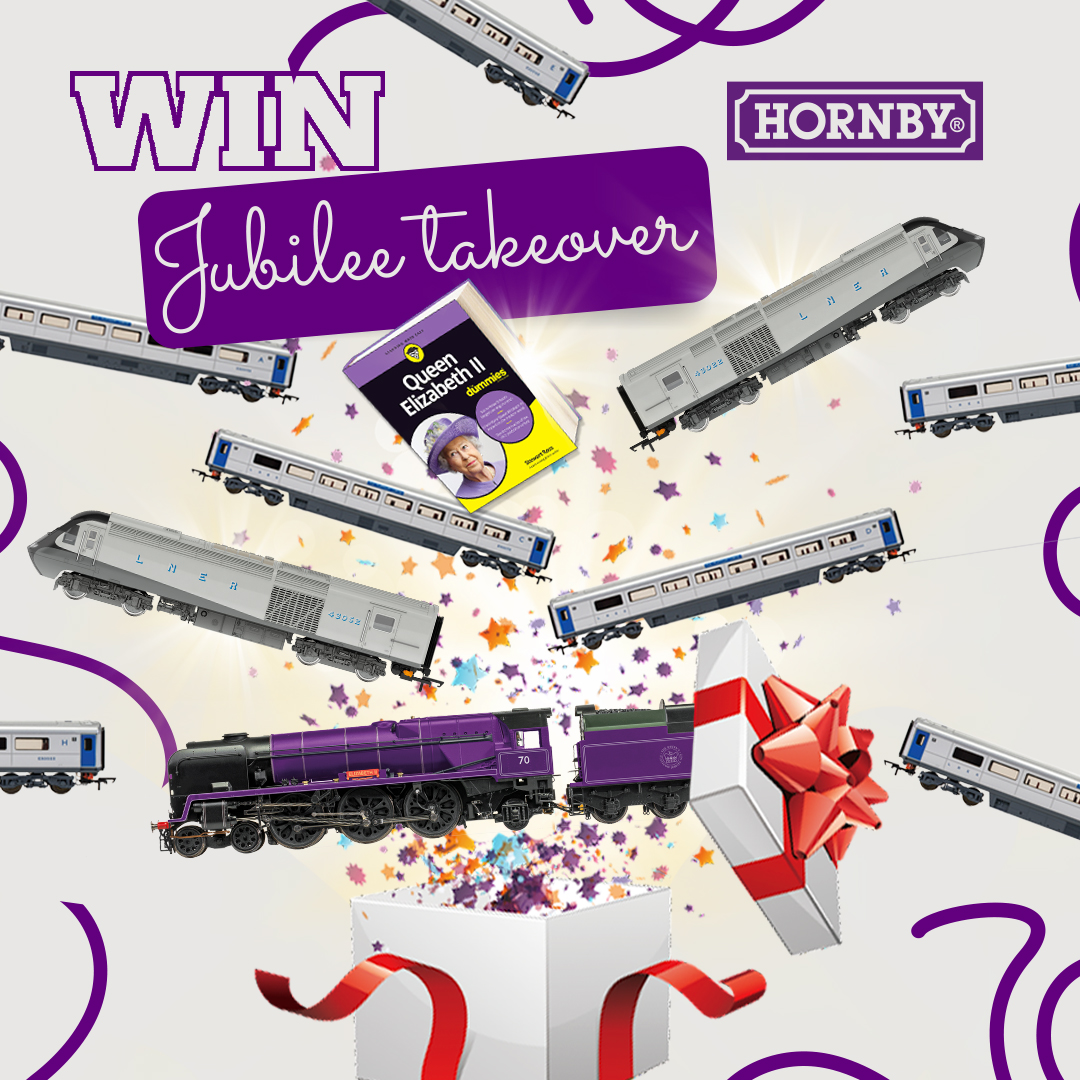 hornby's tweet image. 💥We have a BIG #competition for you!

#WIN the Elizabeth II West Country loco, Jubilee HST &amp;amp; coach collection &amp;amp; a book all about the Queen!

Enter this #giveaway by:
-Following us
-Comment done
-Tag a friend &amp;amp; make sure they follow us too!

Ends 16/06/22 at 1pm