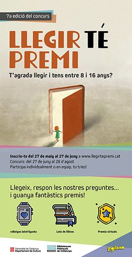 BtfAlcanar's tweet photo. 📚T'agrada llegir i tens entre 8 i 16 anys? Només necessites el carnet de #bibliotequescat!
Inscripcions al concurs "Llegir té premi"! 
👉 Apunta-t'hi: https://t.co/Ig2Zec3mYQ

☑Més info: https://t.co/Z95FcsSJOk o vine a la biblioteca
@Legiland 
 @cultura_cat
 @creacultura_cat https://t.co/CZRO9J2s6W