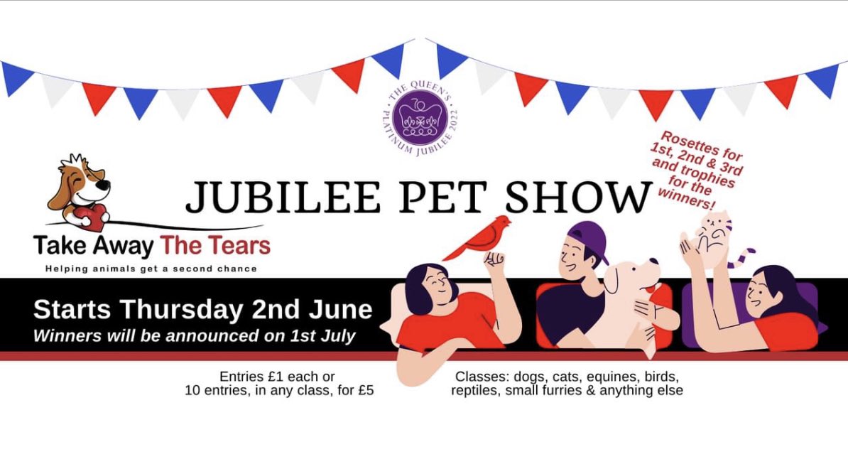 Have a look at this great online pet show, have some fun, win prizes &amp; help raise funds for our charity #petshow #dogsoftwitter #CatsOfTwitter #horses #furries #Jubilee #platinumjubilee2022 
facebook.com/TATTonlinepets…