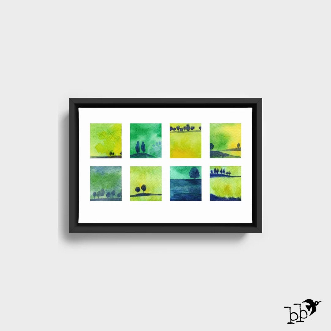 BravoBridget's tweet photo. Little Moments Art Print
2022 

Bringing together 8 miniature pieces from my Moment series into one print - now available on my Society6 shop: https://t.co/lU67Z2x9db

#artprint #artist #landscape #natureart #moment https://t.co/Yyr2A4d8tj