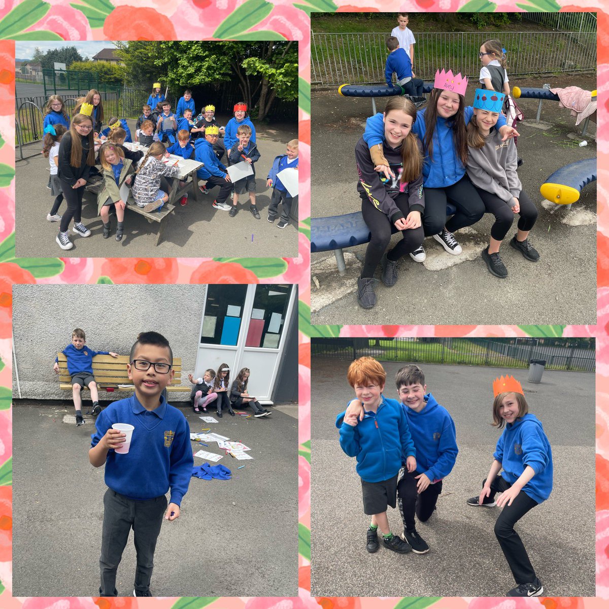 Caldercuilt's tweet photo. Our Nursery-P7 loved having a whole community #Jubilee garden party together with refreshments fit for a queen! We bonded; with classes playing together who hadn’t managed to see one another since the pandemic!😷 It was beautiful! #connection #cpscommunity #cpsvalues  🥰👑 https://t.co/HB7B36g0PG