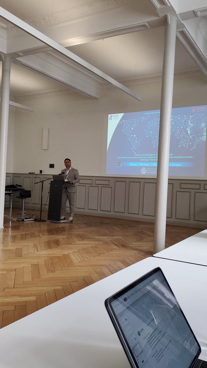 "Virtual or hybride mode seems to be the new normal." Listening how to deliver knowledge in a digital world <a href="/EUNIS_IT/">EUNIS</a> - Aristotle University of Thessaloniki #eunis22